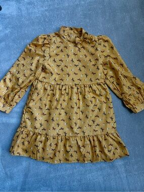 Janie and Jack - Yellow / Gold Horse Print Dress